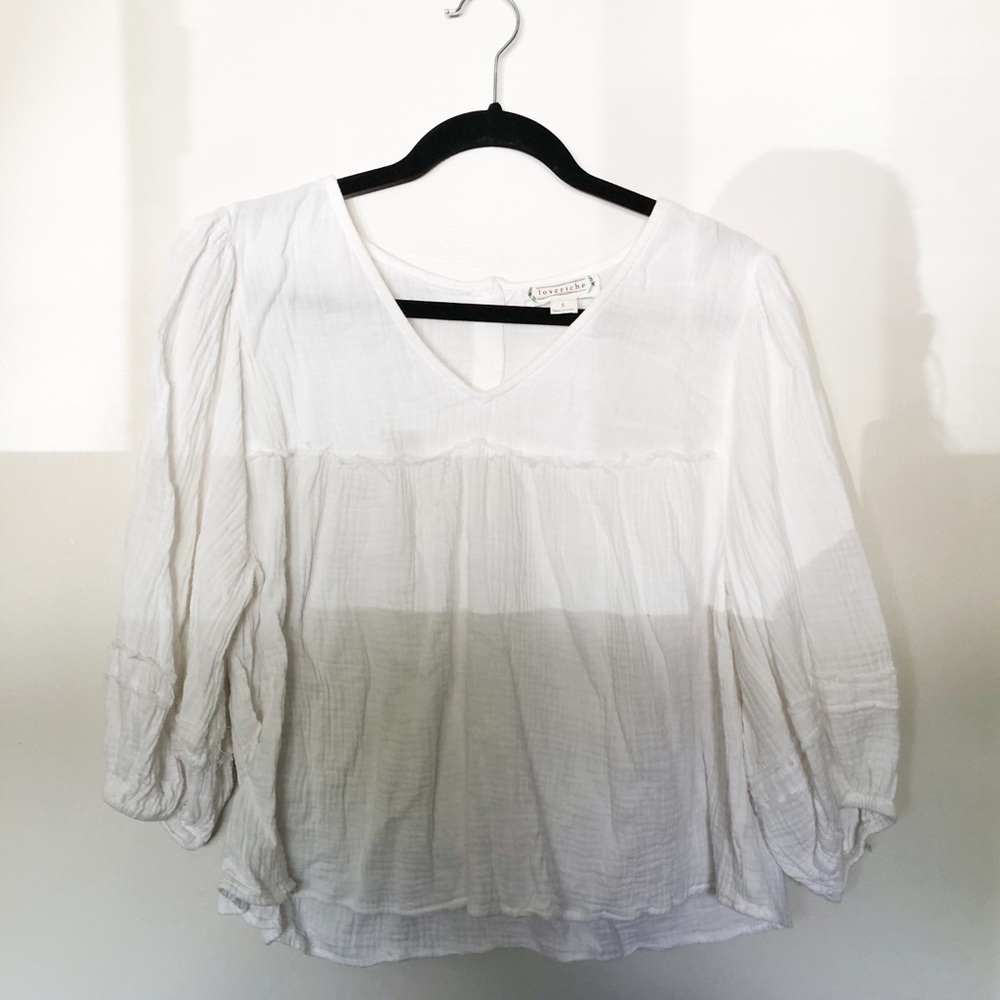 LOVELY VINTAGE WHITE BLOUSE